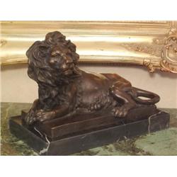 Magnificent Bronze Sculpture African Lion