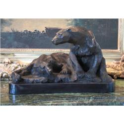 Gorgeous Bronze Sculpture Polar Bears