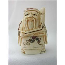 Japanese Ox-Bone Hand Carved Figure