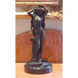Alluring Bronze Sculpture Single Standing Goddess