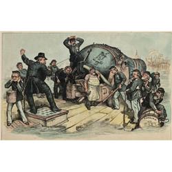 ORIGINAL Antique HAND-COLORED scene ~ Characters from t