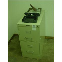 2 DRAWER FILE CABINET & MISC