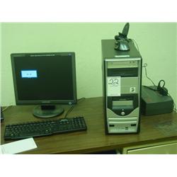 COMPUTER W/XP PRO 2.6 GH, 3.25 RAM W/POWER STRIP