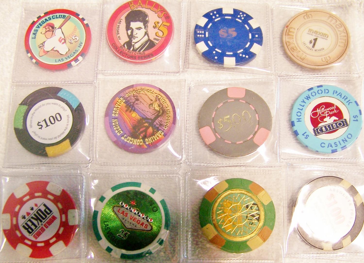 (12X The Bid) Casino Chips. Some Very Rare.
