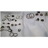 Image 4 : WHOLESALE LOT OF RINGS & EARRINGS