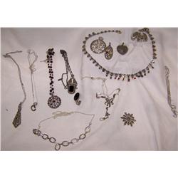MULTIPIECE ASSORTED STERLING SILVER JEWELRY