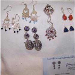 MULTI-PIECE LOT OF EARRINGS. 54.9 GRAMS  AS  SHOWN