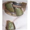 Image 2 : Sterling cuff Bracelet & matching Ring  67.5 Grams