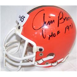 JIM BROWN HAND-SIGNED CLEVELAND BROWNS MINI-HELMET