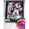 Image 2 : (2) PIECE SIGNED THURMOND THOMAS BUFFALO BILLS LOT INCLUDES: SIGNED MINI HELMET & SGND  PHOTO-PLAQUE