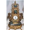Image 2 : (3) Piece Rococo style, Mantle clock