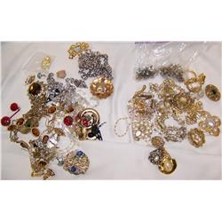 (2) large Bags of unique & stylish Costume jewelry, as shown