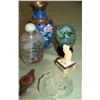 Image 1 : (6) Piece Lot of Assorted Asian items inclu: perfume bottle, box,as shown