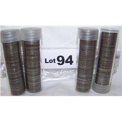 (4x$) 4 ROLLS OF STEEL PENNIES