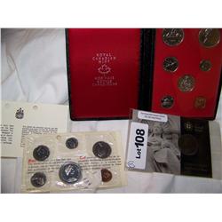 (3x$) ROYAL MINT QUEEN VICTORIA OLD HEAD PENNY,1975 ROYAL CANADIAN UNC MINT SET &1972 CNDN PROOF SET
