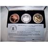 Image 1 : 2008 ANA MEDAL #17 (3) COINS 1 OZ SILVER, BRONZE & COPPER IN presentation showcase