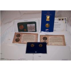 (6X$) PRESIDENTIAL DOLLAR MINT P&D SETS 1ST DAY COIN COVER T.TYLER,M.FILLMORE A.LINCOLN R.REAGEN +