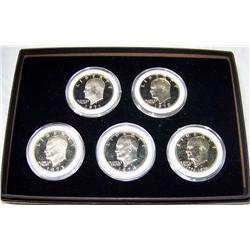 (5X The Bid) Proof Silver "Ike" Dollars. 1971, 1972, Rare 1973, 1974, and 1776-1976.
