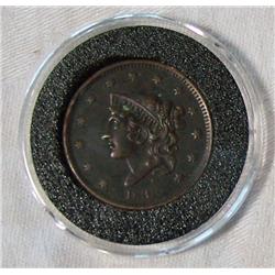 U.S. Large Cent 1838 GEM Cond. AU+ Rare Date.
