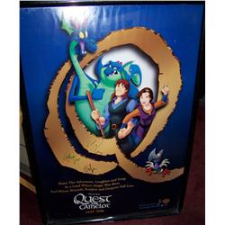 "Quest for Camelot" Triple Signed Movie Poster with Unopened Kayley Action Figure.
