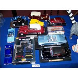 Thirteen Collectible Model Cars.