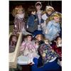 Image 1 : Lot of (9) Victorian Collection Porcelain Dolls- as shown, one in box