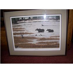 Ducks Unlimited limited edition lithograph "SPRING PASSAGE" 4612/4950 NICELY FRAMED