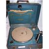 Image 1 : Brunswick 1923 portable windup record player in case w/ 6 original records