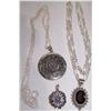 Image 1 : Sterling Silver (2) Necklaces & (3) Pendants. TOTAL WEIGHT 142.4 GRAMS