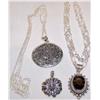 Image 2 : Sterling Silver (2) Necklaces & (3) Pendants. TOTAL WEIGHT 142.4 GRAMS