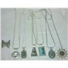 Image 1 : STERLING SILVER (6)NECKLACES, (6)PENDANTS & (1)PINS. THE NECKLACES &PENDANT WEIGH 289.8 GRAMS