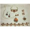 Image 1 : Multi-piece assorted Sterling Silver & Amber  Jewelry Weighs 146.5 grams