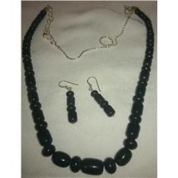 Necklace & earrings made of opal matrix w/ a S.S clasp & ear wires