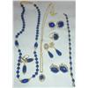 Image 2 : ASSORTED 14K YELLOW GOLD JEWELRY SET W/ LAPIS & DIAMONDS