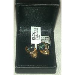 A pair of 14K Yellow Gold Earrings