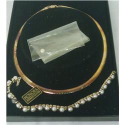 Sterling Silver Necklace & Bracelet weighing 32.0 grams