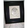Image 1 : "FAMILY GUY" Original pencil preparatory sketch of Peter, Gallery framed w/ C.O.A & studio stamp