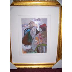 Tarkay Custom framed lithograph. Artist Proof