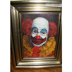 "Smiley" oil on canvas framed Vintage painting by jean D'Anjou