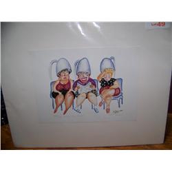 "Under the Hood" by Jill Haney-Neal   C. 1994 225/1000  Lithograph