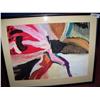 Image 1 : Mixed Media on paper signed Ester Modern Art framed behind glass