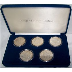 (5x) MORGAN SILVER DOLLAR COLLECTION OF GEM BU CONDITION 1879-O,1883-O,1885,1901-O,1904-O