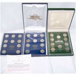 (3X$) CHOICE MINT UNCIRCULATED NATIONAL STATE PARKS 2007,2008 QUARTER COLLECTIONS