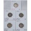 Image 1 : (5X$) CHOICE LIBERTY NICKELS VG-VF 1890,94,96,(2) 1912-D