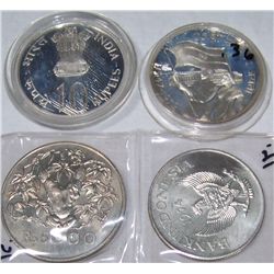 1.64 OZ PURE SILVER INDIA & INDONESIA COINAGE