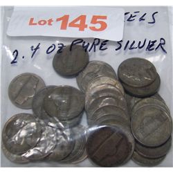 41  SILVER WAR NICKLES 2.4 OZ