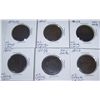 Image 1 : (6X$) KEY DATE VERY EARLY U.S LARGE CENTS 1803,(2)1805,(2) (2)1807/6 1820/19