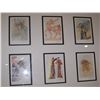 Image 2 : SALVADOR DALI (6) PI. DIVINE COMEDY CUSTOM FRAMED SET W/ C.O.A'S ON BACK w/ facsimile signatures