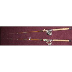 (2) Vintage Epoxy Glass Fishing Rods w/ Penn Reels