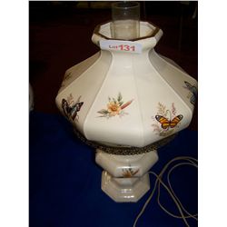 Porcelain Flower & Butterfly Lamp